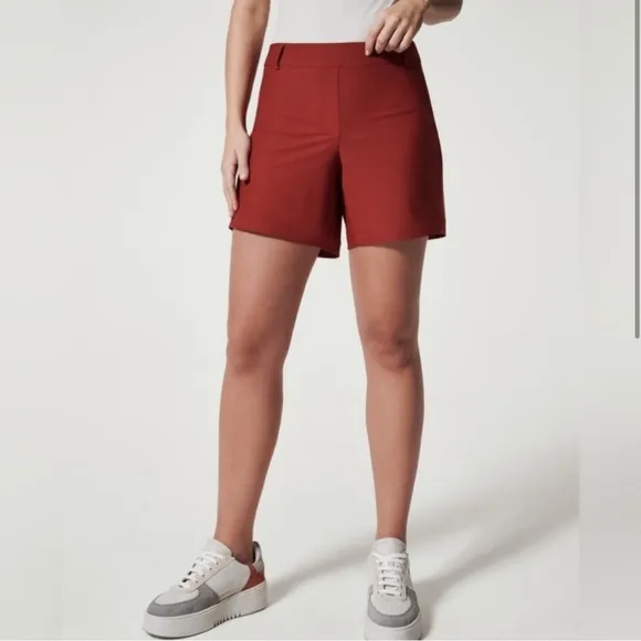 New Spanx sunshine shorts, 6” in Dark Cherry Size Large