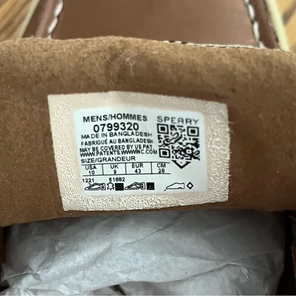 NEW! SPERRY Billfish Boat Shoes - Dark Tan