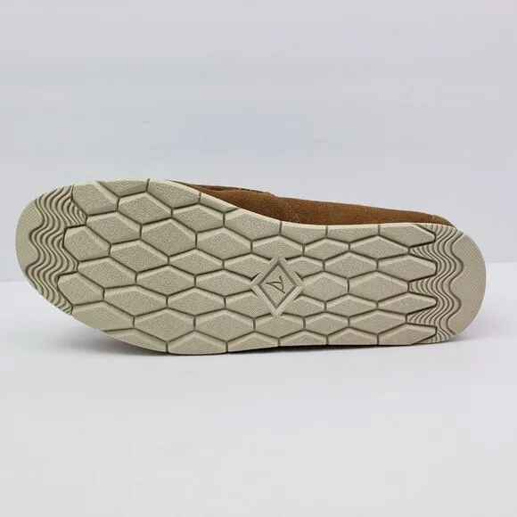 NEW Sperry Moc Sider WR Mens Size 9 Tan Suede Comfort Lined Shoes STS23726