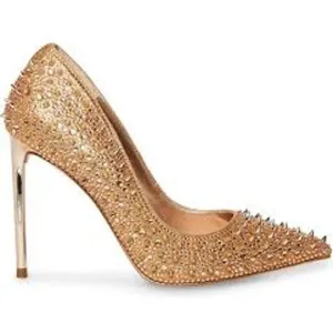 NEW! Steve Madden Stiletto Spike Heel Rose Gold Pumps Shoe 4&quot; Heels Event 8.5