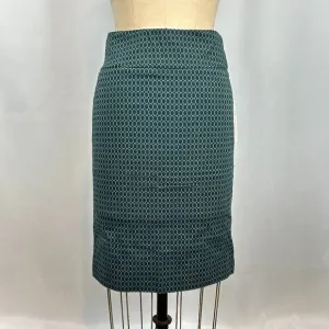 NEW Stitch Fix Margaret M Christiana Skirt Navy Green Pull On Elastic Size Small