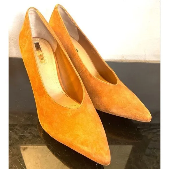 New Tahari Benedict Brown Suede Pointed Toe Pumps Women’s Shoes Size 8.5 M