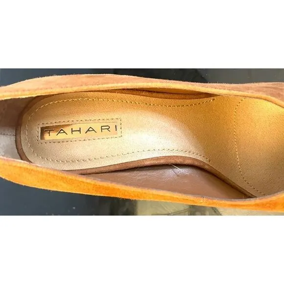 New Tahari Benedict Brown Suede Pointed Toe Pumps Women’s Shoes Size 8.5 M
