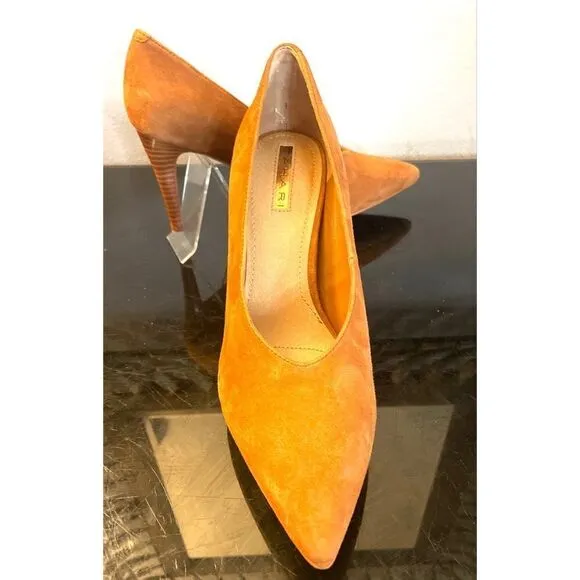 New Tahari Benedict Brown Suede Pointed Toe Pumps Women’s Shoes Size 8.5 M