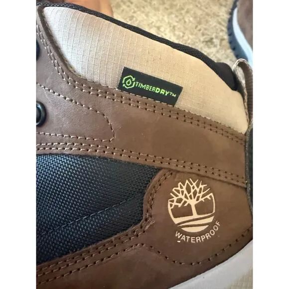 New Timberland Motion Scramble Hiking Boots 8.5 Waterproof Dark Brown Nubuck