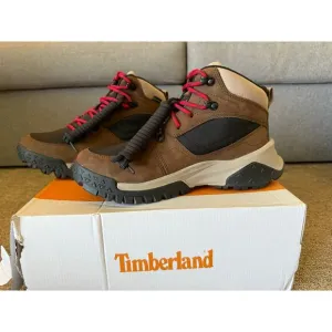 New Timberland Motion Scramble Hiking Boots 8.5 Waterproof Dark Brown Nubuck