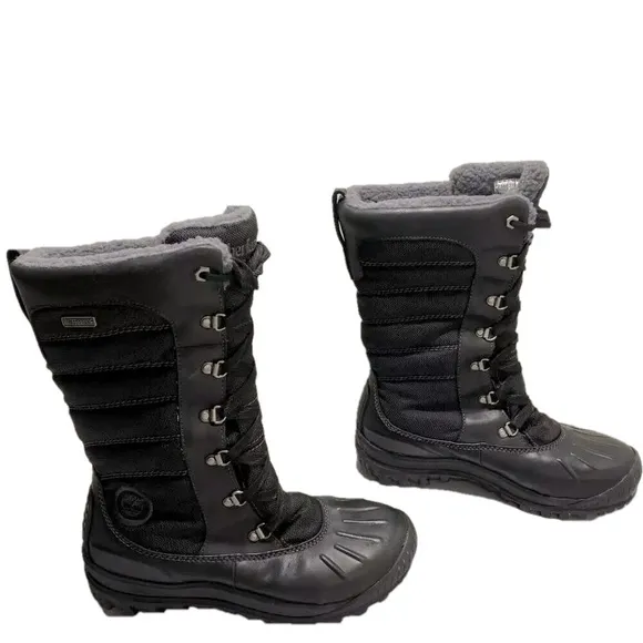 NEW TIMBERLAND Womens Mount Holly Tall Duck Boot Size 7.5 Waterproof Snow Black