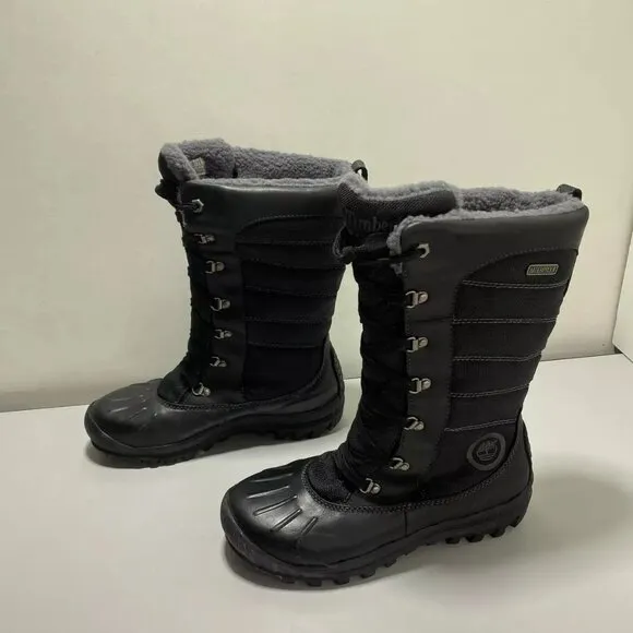 NEW TIMBERLAND Womens Mount Holly Tall Duck Boot Size 7.5 Waterproof Snow Black