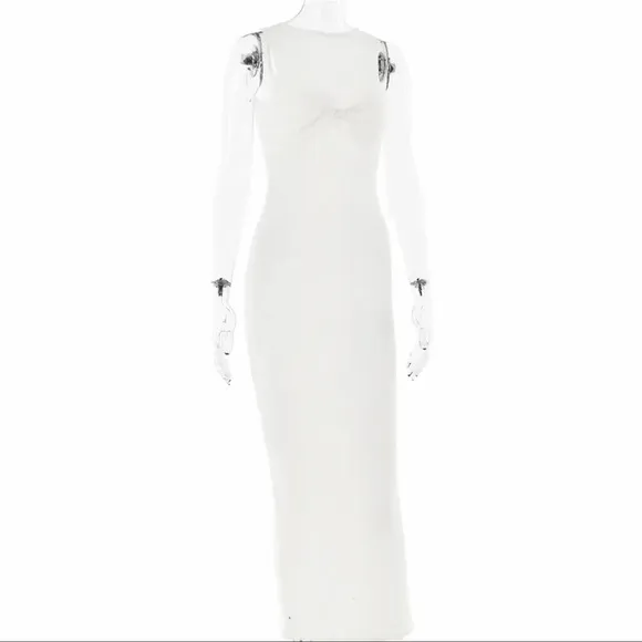 NEW to CASA B💫|Gigi Twisted Bandeau Bodycon Maxi Sundress in White Sands🐚🤍