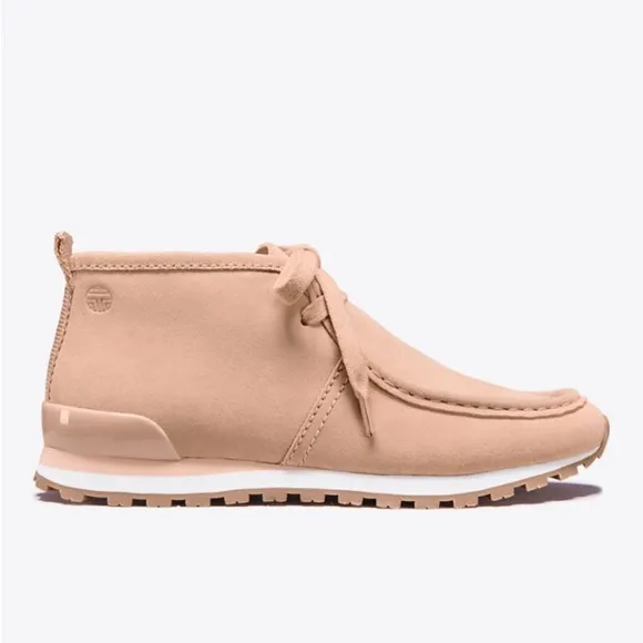 New Tory Burch Chukka Perfect Blush Suede Sneakers Size 9.5