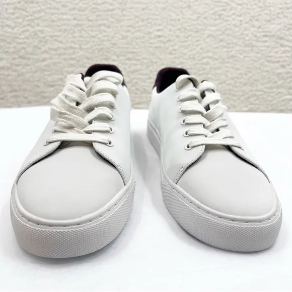 New Tory Burch Sport Hi-Vis Sneaker Size 9.5 White Purple Reflective Shoes