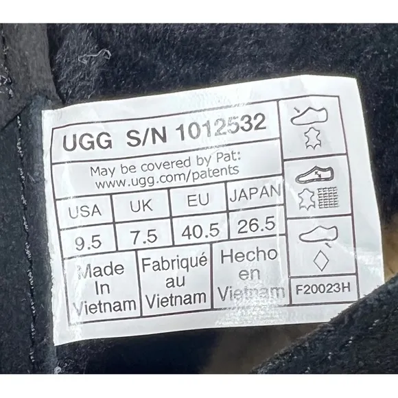 NEW UGG BETHANY BLACK BOOTS 9.5