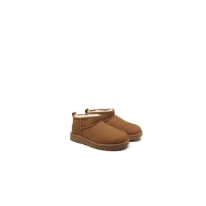 NEW UGG kids classic ultra mini booties in chestnut