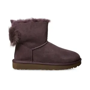 NEW UGG MINI FLUFF CRYSTAL FLUFF‎ SUEDE SHEARLING LINED BOOTS 9