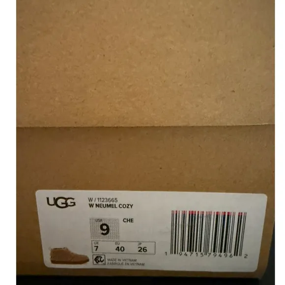 NEW UGG Neumel Cozy Fur Women's Shoes Chukka Boots Chestnut Size 9 - 1123665