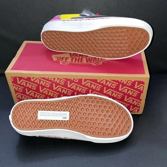 New Vans Sk8 Low Top Multicolor Slip-On Skateboard Shoes Sz 5.5 Men’s, 7 Women’s