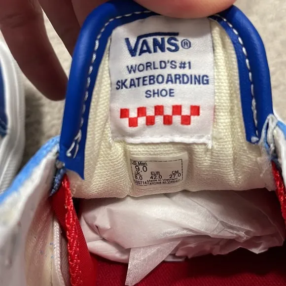 New VANS Sport Leather Skate Old Skool in True Blue/ White