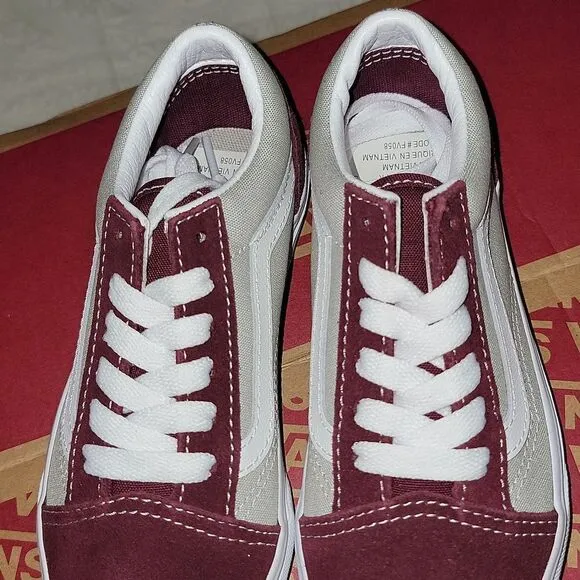 New Vans UY Old Skool Classic Sport Shoes Port Royale / Mineral Gray Size 13