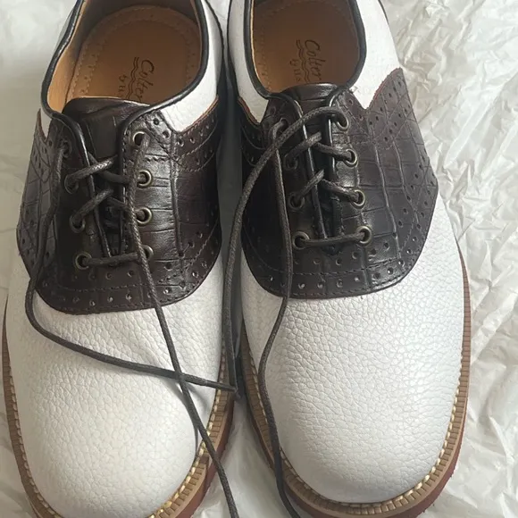 New Vintage Men Brown &amp; White Oxford Colter Creek by H.S. Trask