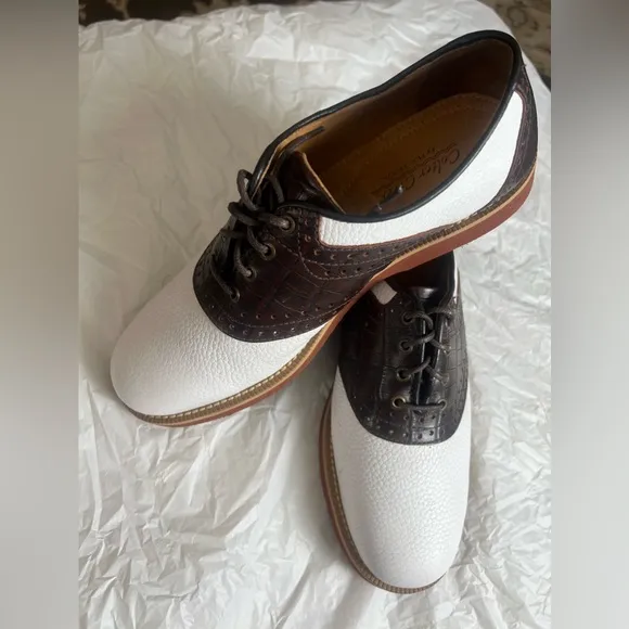 New Vintage Men Brown &amp; White Oxford Colter Creek by H.S. Trask