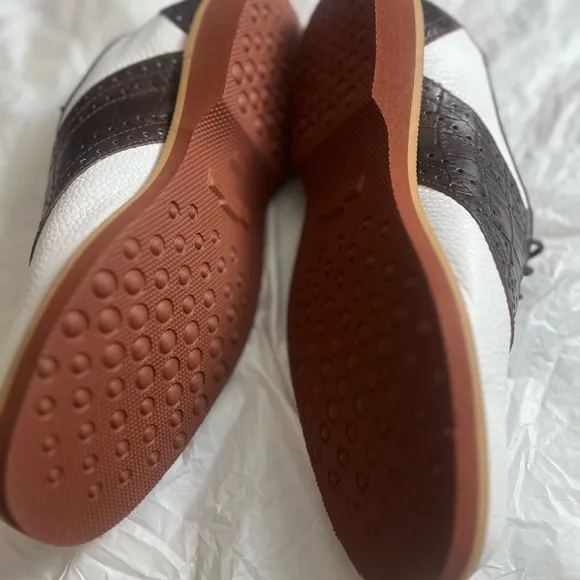 New Vintage Men Brown &amp; White Oxford Colter Creek by H.S. Trask