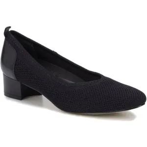 NEW Walking Cradles Hester Pumps Heels Black Knit Leather Shoes Women's 10W