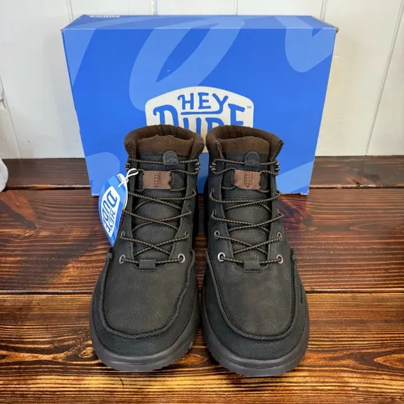 New With Tags – Hey Dude Bradley Boots (Black Leather)