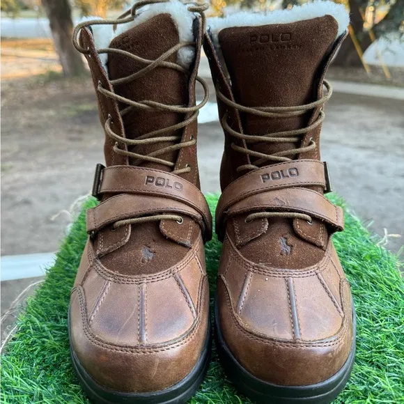 New without box The Polo Ralph Lauren Tavin Shearling Boot in size 7