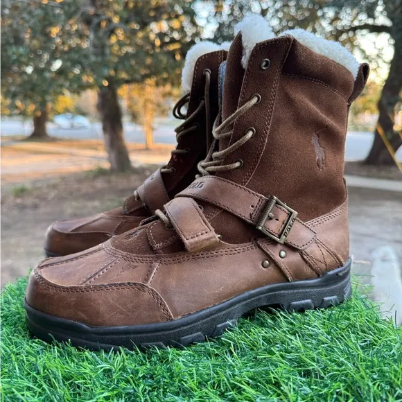 New without box The Polo Ralph Lauren Tavin Shearling Boot in size 7