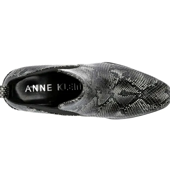 New w/o Box Anne Klein Parson Snake Embossed Block Heel Ankle Boots Size 7 &amp; 8.5