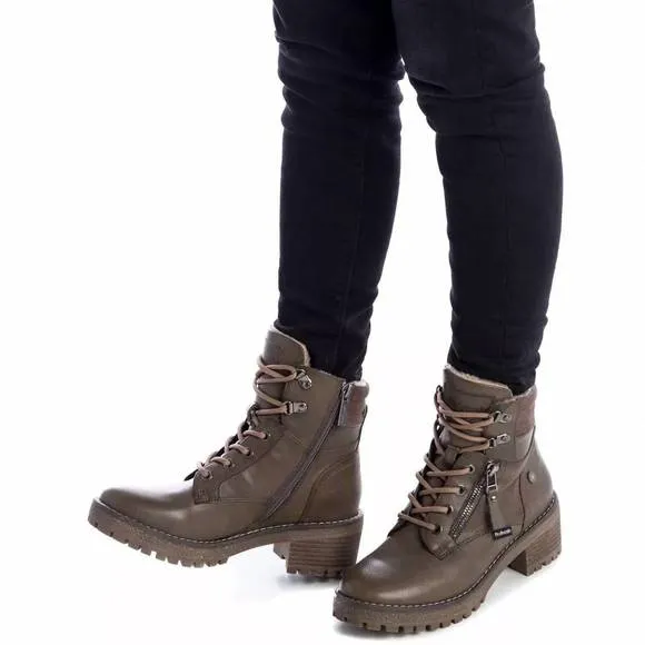 NEW XTI women's biker booties in brown
