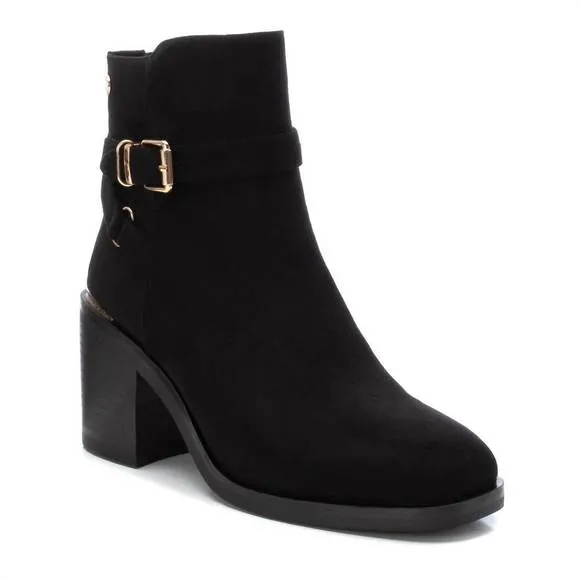 NEW XTI women's suede dress booties in black