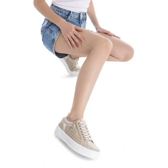 NEW XTI women's trainer sneakers in gold