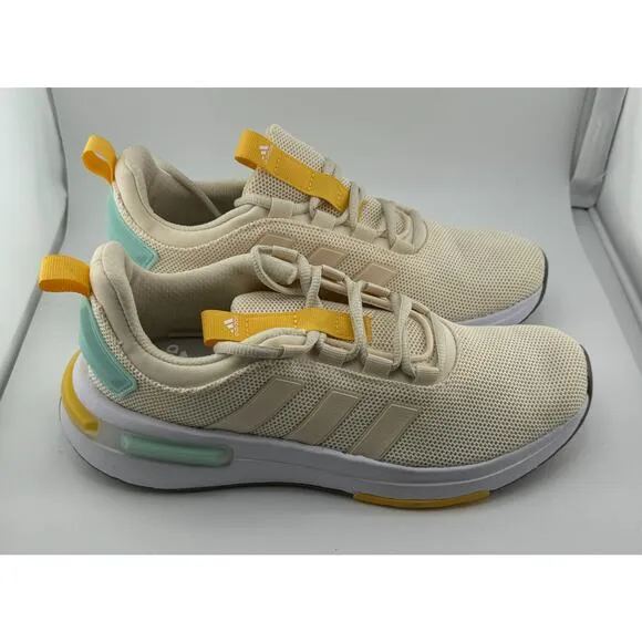 New Yellow‎ Maize Blue Adidas Lightweight Running Walking Shoes Sneakers Women's