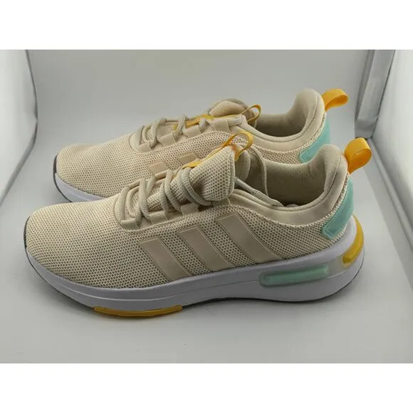 New Yellow‎ Maize Blue Adidas Lightweight Running Walking Shoes Sneakers Women's