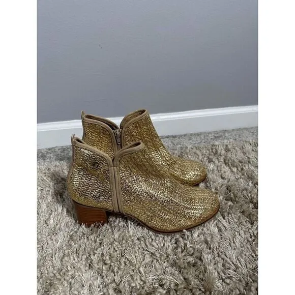 New Anthropologie x Cubanas Woven Ankle Boots sz 10