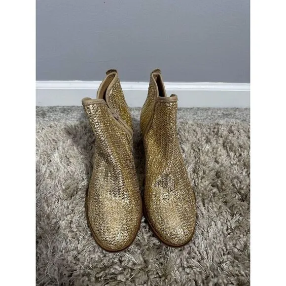 New Anthropologie x Cubanas Woven Ankle Boots sz 10