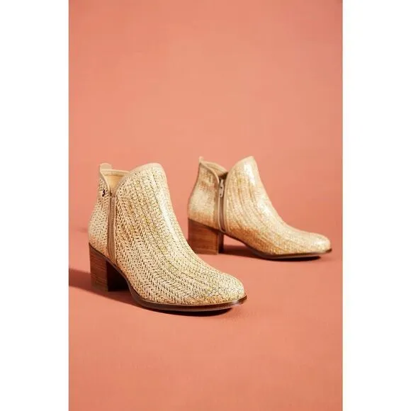 New Anthropologie x Cubanas Woven Ankle Boots sz 10