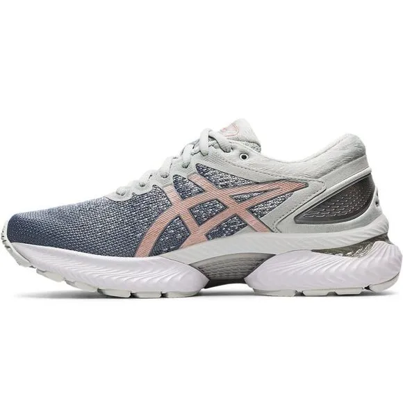 New Asics Gel Nimbus 22 Knit Grey Women's Running Sport Shoes 1012A678 Size 7 US
