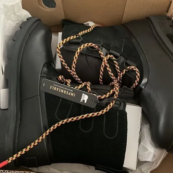 NEW Black Lennox Street Waterproof Lace-up Hiking Boots 7.5