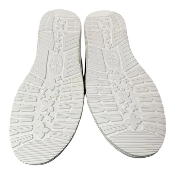 NEW Hey Dude Corona Wally Men's Navy White Yellow Shoes 15