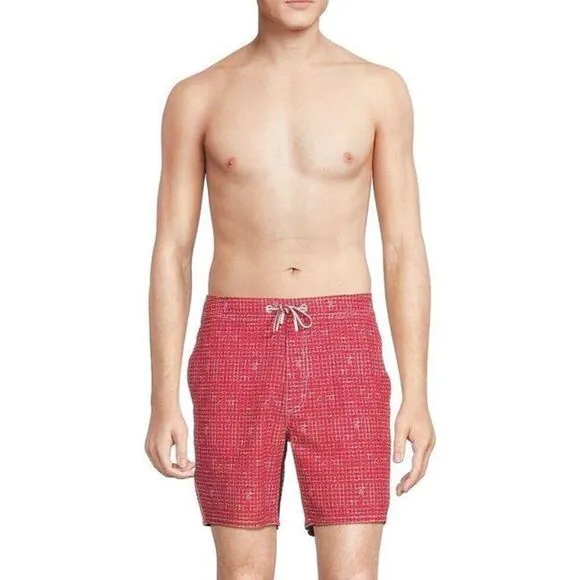 New. Johnnie-O red swim shorts. Small. Retails $89