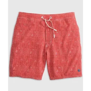 New. Johnnie-O red swim shorts. Small. Retails $89