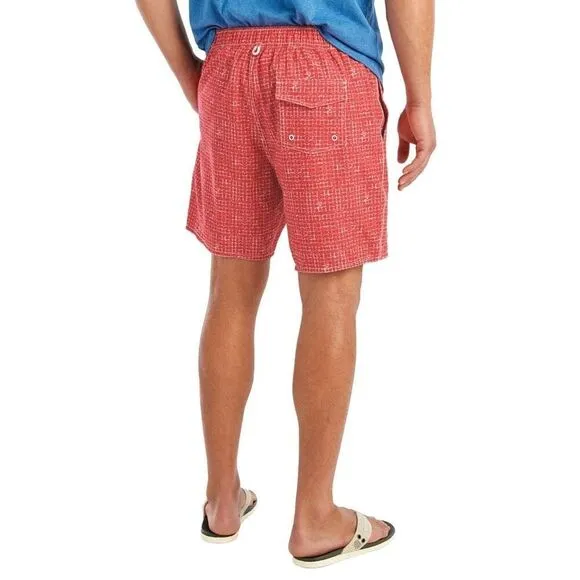 New. Johnnie-O red swim shorts. Small. Retails $89
