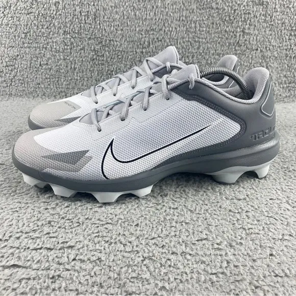 New nike force Trout 8 Pro Molded Baseball Cleats Mens 13 Shoes Grey White Sport