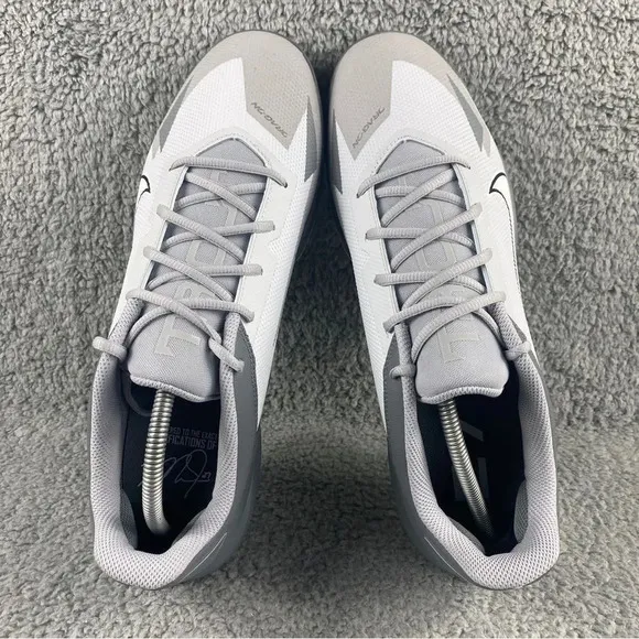New nike force Trout 8 Pro Molded Baseball Cleats Mens 13 Shoes Grey White Sport