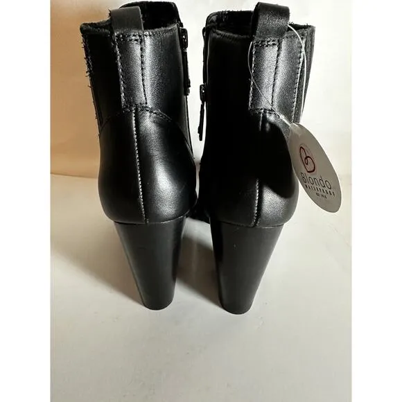 NIB Blondo Reese Women's Boots Black Leather Waterproof Size 9.5 Classy Party