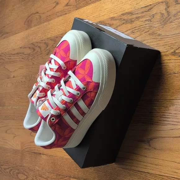 NIB FARM Rio Bravada 2.0 Platform Sneaker Adidas Collab Women's Size 7.5 Tucan