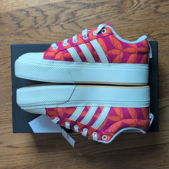 NIB FARM Rio Bravada 2.0 Platform Sneaker Adidas Collab Women's Size 7.5 Tucan