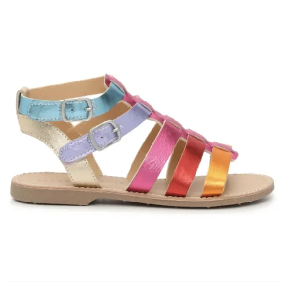 NIB Kelly &amp; Katie Chloe Gladiator Rainbow Sandal Kids Size 1